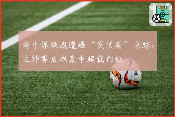 海牛保级战遭遇“莫须有”点球,主帅赛后炮轰中超裁判组